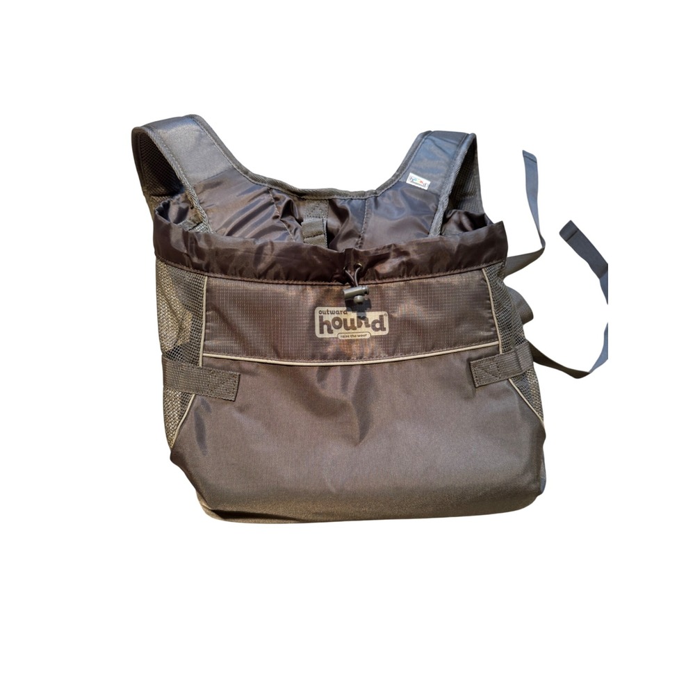 Outward Hound Dog Carrier Backpack Gray Mesh Pet Travel Bag Adjustable‎ Medium